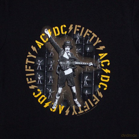 AC/DC: Unisex T-Shirt: Fifty Angus Repeat (Black) (Large)