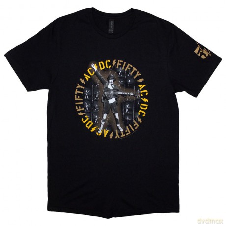 AC/DC: Unisex T-Shirt: Fifty Angus Repeat (Black) (X-Large)