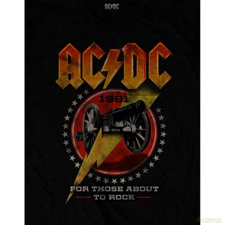 AC/DC: Unisex T-Shirt: For Those About To Rock 81 (Black) (Medium)