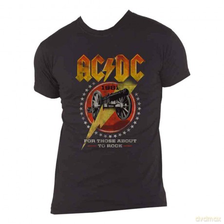 AC/DC: Unisex T-Shirt: For Those About To Rock 81 (Black) (Small)