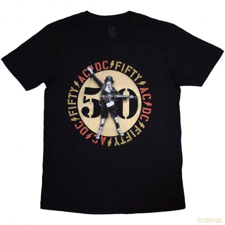AC/DC: Unisex T-Shirt: Gold Emblem (Black) (X-Large)