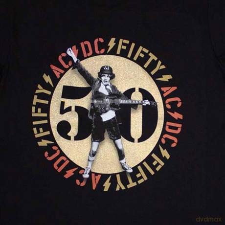 AC/DC: Unisex T-Shirt: Gold Emblem (Black) (X-Large)