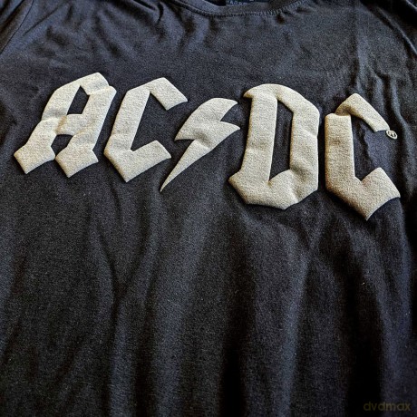 AC/DC: Unisex T-Shirt: Logo (Black) (Hi-Build) (Small)