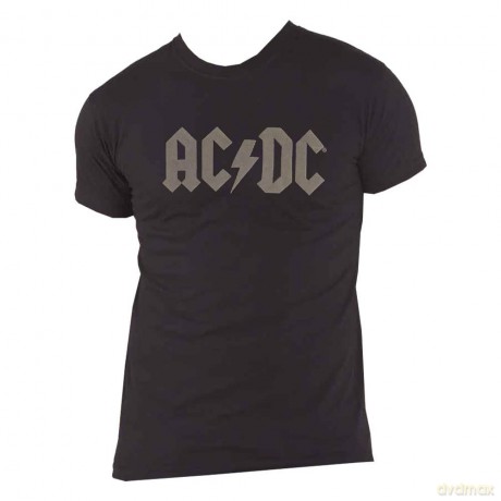 AC/DC: Unisex T-Shirt: Logo (Black) (Hi-Build) (X-Large)
