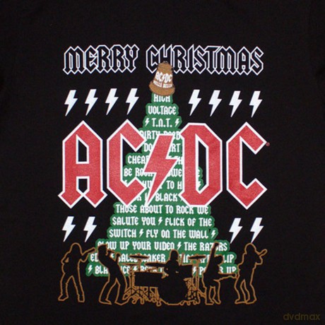 AC/DC: Unisex T-Shirt: Merry Christmas (Black) (Medium)