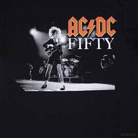 AC/DC: Unisex T-Shirt: On Stage Fifty (Black) (Back Print) (Small)