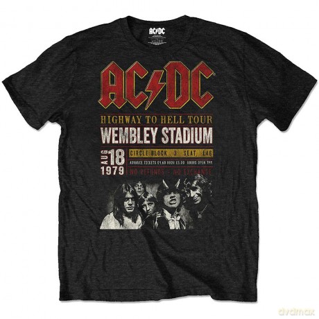 AC/DC: Unisex T-Shirt: Wembley '79 (Black) (Small)