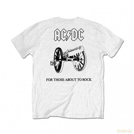 AC/DC: Unisex Tee: About To Rock (Back Print/Retail Pack) (Small)