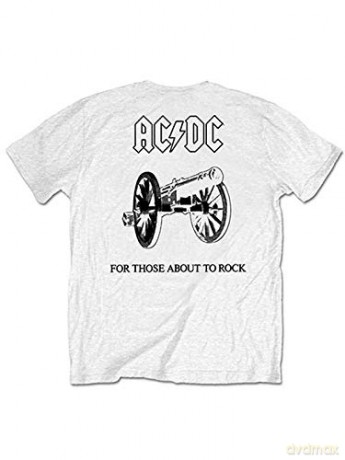 AC/DC: Unisex Tee: About To Rock (Back Print/Retail Pack) (Small)