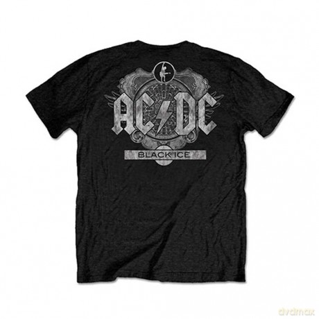 AC/DC: Unisex Tee: Black Ice (Back Print/Retail Pack) (Small)