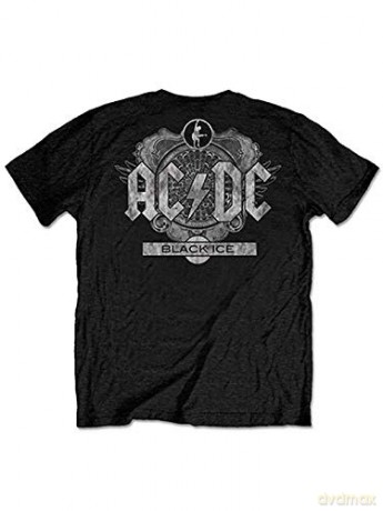 AC/DC: Unisex Tee: Black Ice (Back Print/Retail Pack) (Small)