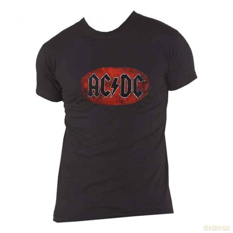 AC/DC: Unisex Tee: Oval Logo Vintage (Large)