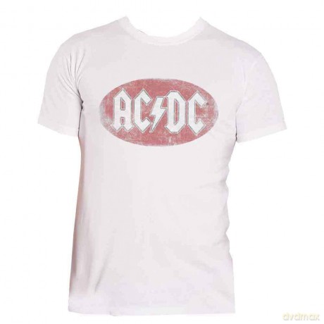 AC/DC: Unisex Tee: Oval Logo Vintage (Small)
