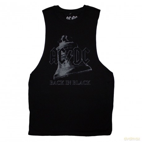 AC/DC: Unisex Vest T-Shirt: Back In Black Bell (Black) (X-Large)