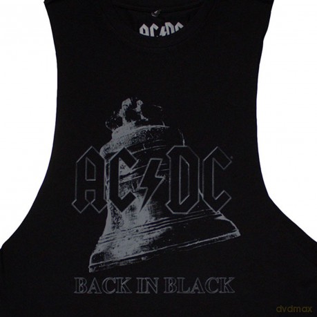 AC/DC: Unisex Vest T-Shirt: Back In Black Bell (Black) (X-Large)