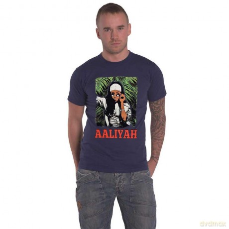 Aaliyah: Unisex T-Shirt: Foliage (Denim Blue) (Small)