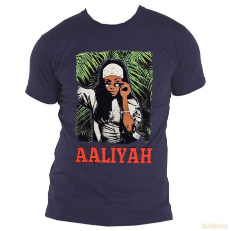 Aaliyah: Unisex T-Shirt: Foliage (Denim Blue) (Small)