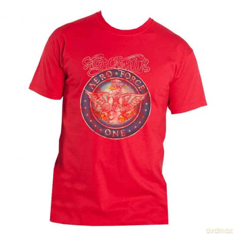 Aerosmith: Unisex T-Shirt: Aero Force (Red) (Large)