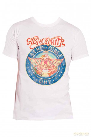 Aerosmith: Unisex T-Shirt: Aero Force (White) (Small)