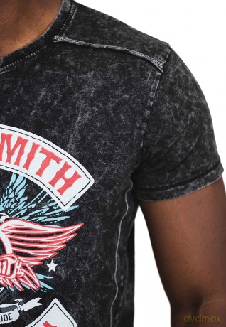 Aerosmith: Unisex T-Shirt: Boston Pride (Black) (Wash Collection) (Medium)