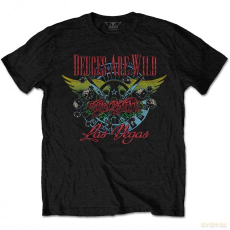 Aerosmith: Unisex T-Shirt: Deuces Are Wild, Vegas (Black) (X-Large)
