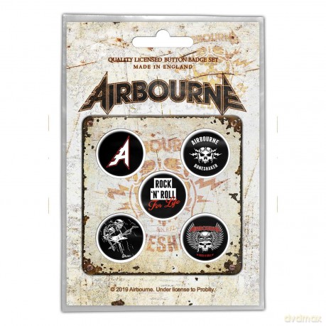 Airbourne: Button Badge Pack: Boneshaker
