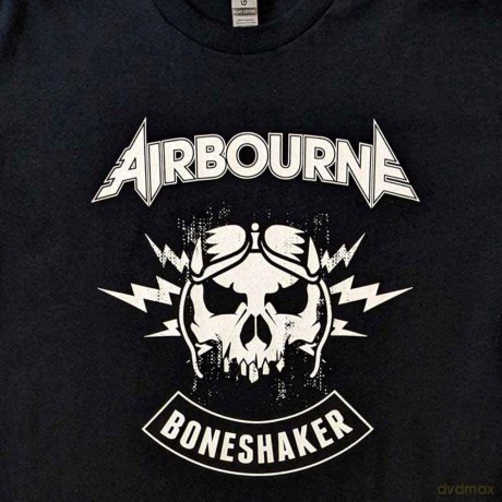 Airbourne: Unisex T-Shirt: R 'n' R Boneshaker (Black) (Back Print) (Large)