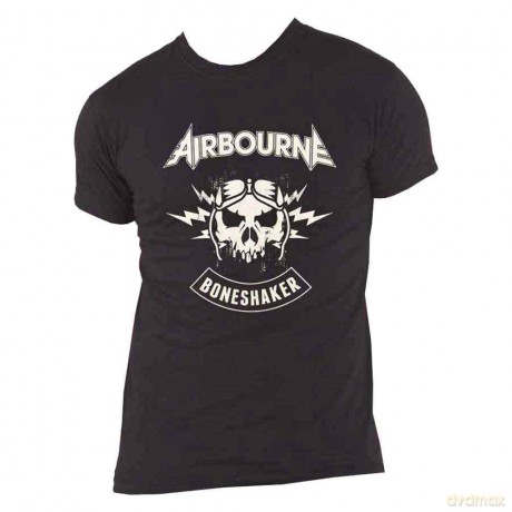 Airbourne: Unisex T-Shirt: R 'n' R Boneshaker (Black) (Back Print) (XX-Large)