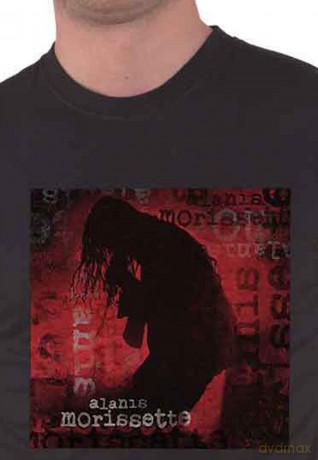 Alanis Morissette: Unisex T-Shirt: Ironic Silhouette (Black) (Large)
