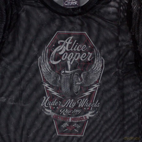Alice Cooper: Ladies Crop Top: Under My Wheels (Black) (Mesh) (Medium)