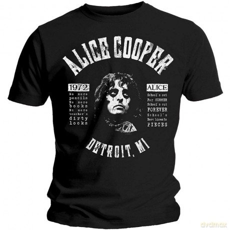 T-Shirt: Alice Cooper Men'S Tee: School'S Out Lyrics (Small)