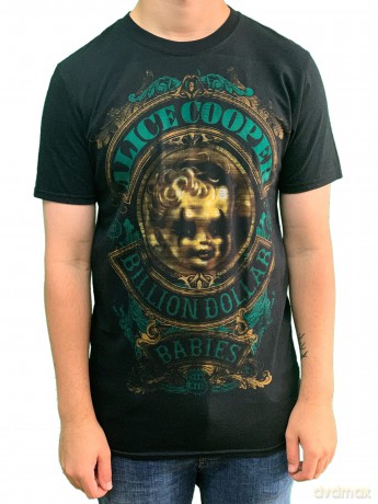 Alice Cooper: Men's Tee: Billion Dollar Baby Crest (Medium)