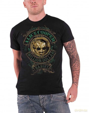 Alice Cooper: Men's Tee: Billion Dollar Baby Crest (Small)