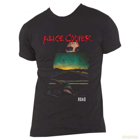 Alice Cooper: Unisex T-Shirt: Road Cover Tracklist (Black) (Back Print) (Small)