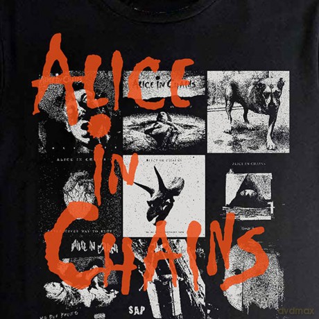 Alice In Chains: Ladies Crop Top: Albums Montage (Black) (Medium)