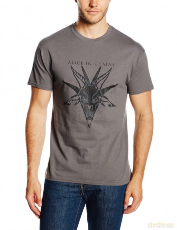 Alice In Chains: Men's Tee: Black Skull (Large)