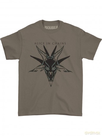 Alice In Chains: Men's Tee: Black Skull (Small)