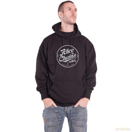 Alice In Chains: Unisex Pullover Hoodie: Circle Emblem (Black) (Large)