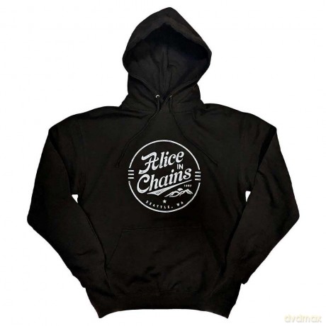 Alice In Chains: Unisex Pullover Hoodie: Circle Emblem (Black) (X-Large)