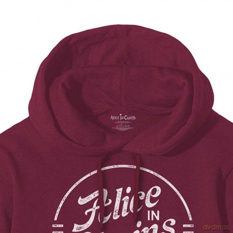 Alice In Chains: Unisex Pullover Hoodie: Circle Emblem (Maroon Red) (XX-Large)