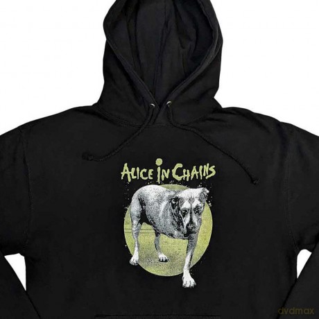 Alice In Chains: Unisex Pullover Hoodie: Three-Legged Dog (Black) (Large)