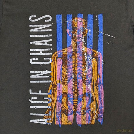 Alice In Chains: Unisex Stone Wash T-Shirt: Skeletal (Charcoal Grey) (XX-Large)