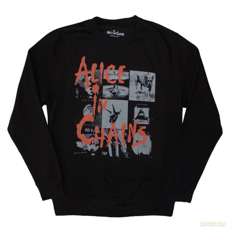 Alice In Chains: Unisex Sweatshirt: Albums Montage (Black) (Large)