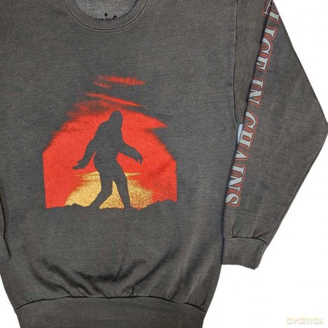 Alice In Chains: Unisex Sweatshirt: Sasquatch Sunset (Charcoal Grey) (Sleeve Print) (Large)