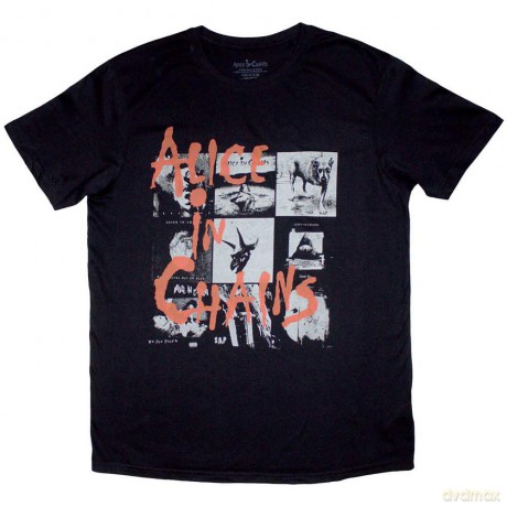 Alice In Chains: Unisex T-Shirt: Albums Montage (Black) (Medium)
