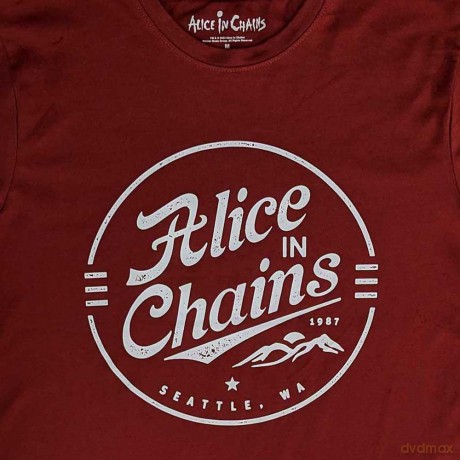 Alice In Chains: Unisex T-Shirt: Circle Emblem (Red) (Medium)
