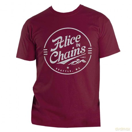 Alice In Chains: Unisex T-Shirt: Circle Emblem (Red) (XX-Large)