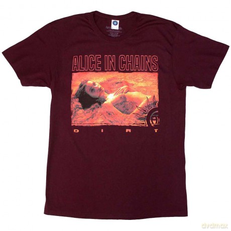 Alice In Chains: Unisex T-Shirt: Dirt Orange (Maroon Red) (Medium)