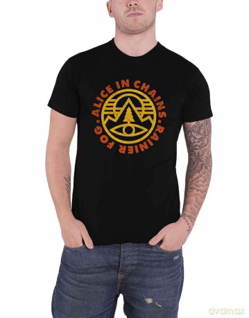 Alice In Chains: Unisex T-Shirt: Fog Mountain (Black) (Back Print) (XX-Large)