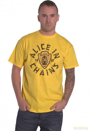 Alice In Chains: Unisex T-Shirt: Lantern (Yellow) (Large)